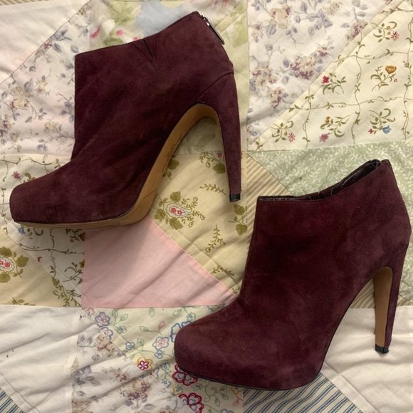 Sam Edelman Shoes - Sam Edelman Keaton Suede Heels / Booties in Wine